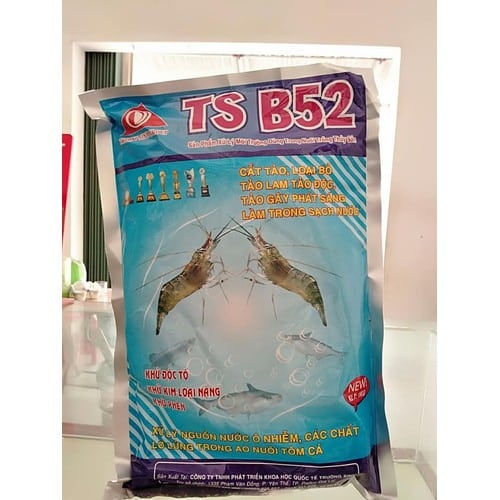 Ta cần sử dụng TS B52 để lắng lọc, khử sạch môi trường nước cho cá, tôm,..